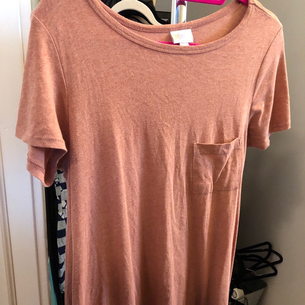 Cottony soft salmon pink Carly swing dress